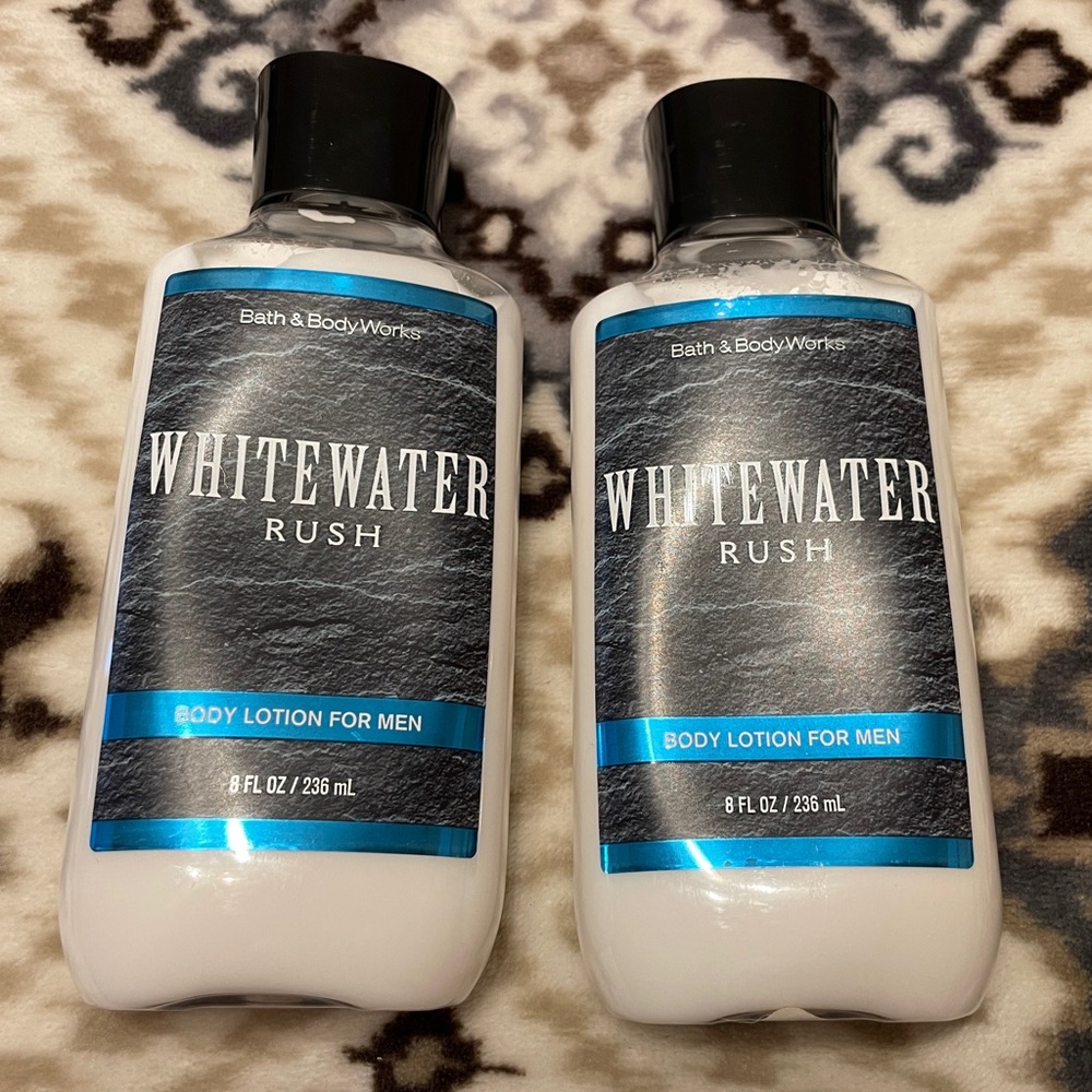 2 Bath & Body Works Whitewater Rush Body Lotion for Men - Discontinued Scent